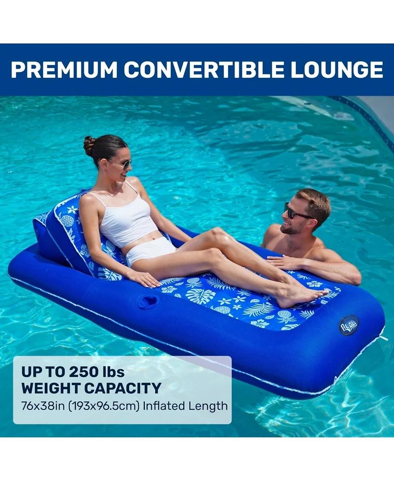 Gnuadz Aqua Campania 2-in-1 Pool Float Lounge Adjustable Backrest Cupholder