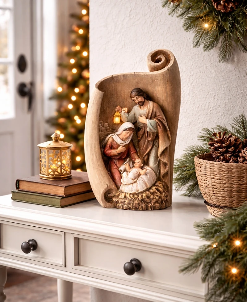 Napco Holy Family with Scroll