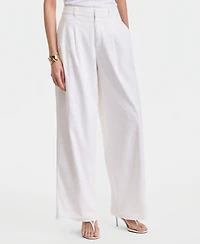 I.n.c. International Concepts Women's Linen-Blend Wide-Leg Pants, Macy's Exclusive