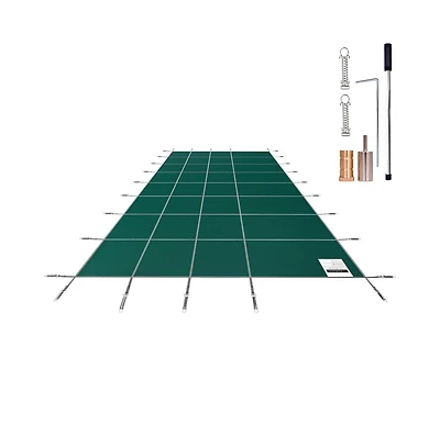 Sugift Rectangle Mesh Winter Pool Safety Cover with 12 Year Warranty