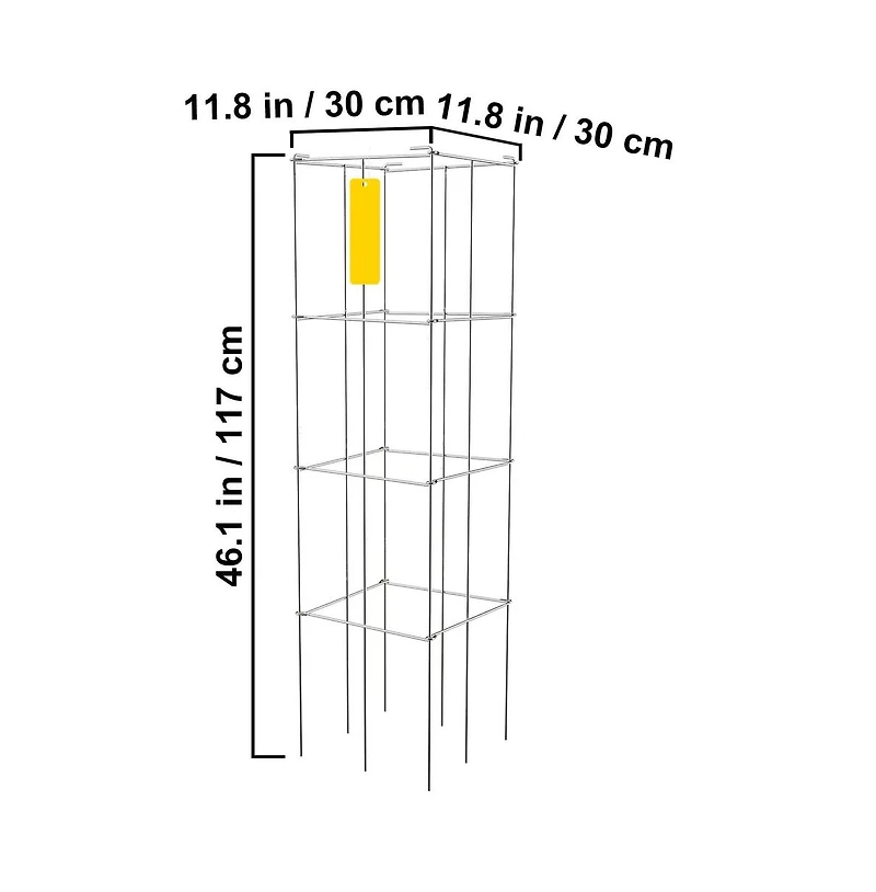 Sugift Square Tomato Cages 5 Pack Heavy Duty Plant Support