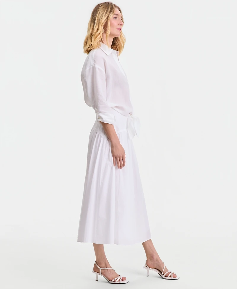 I.n.c. International Concepts Women's Cotton Midi Skirt, Macy's Exclusive