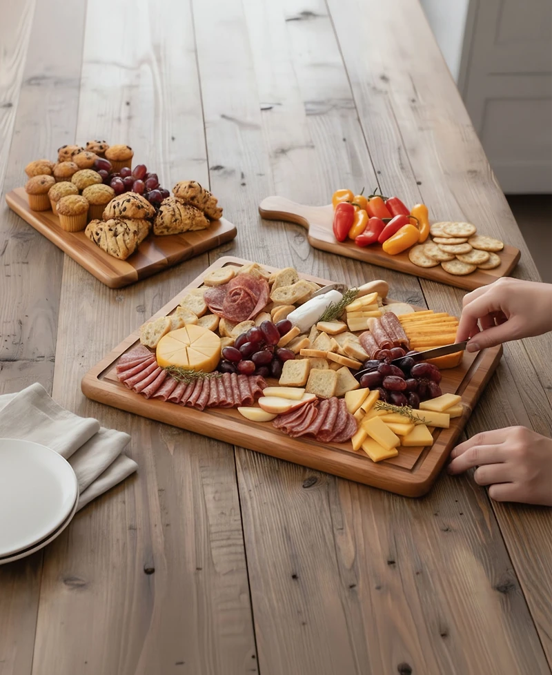 Toscana Acacia Wood 3-Pc. Charcuterie Board Set