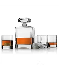 Closeout! Godinger Decanter Set with Decanter, 4 Classic Dof Glasses, and 4 Stones