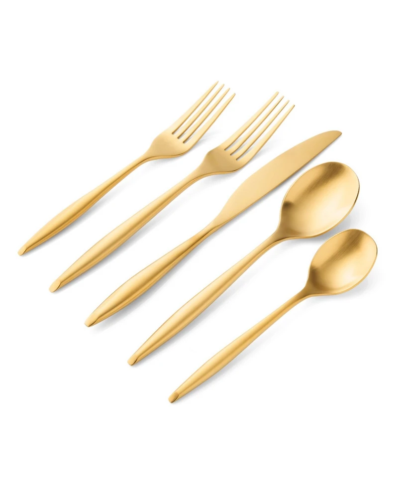 Godinger Milano Matte 20 Piece Flatware Set, Service for 4