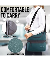 Insulated 2-Compartment Lunch Box Bag With Strap