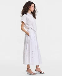 I.n.c. International Concepts Women's Embellished Wavy Stripe Midi Skirt, Macy's Exclusive