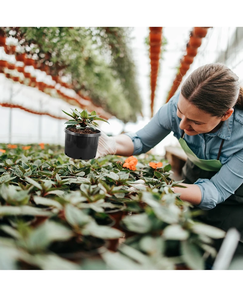 Pro Cal 10 Gallon Premium Nursery Black Plastic Planter Garden Grow Pots, 5 Pack