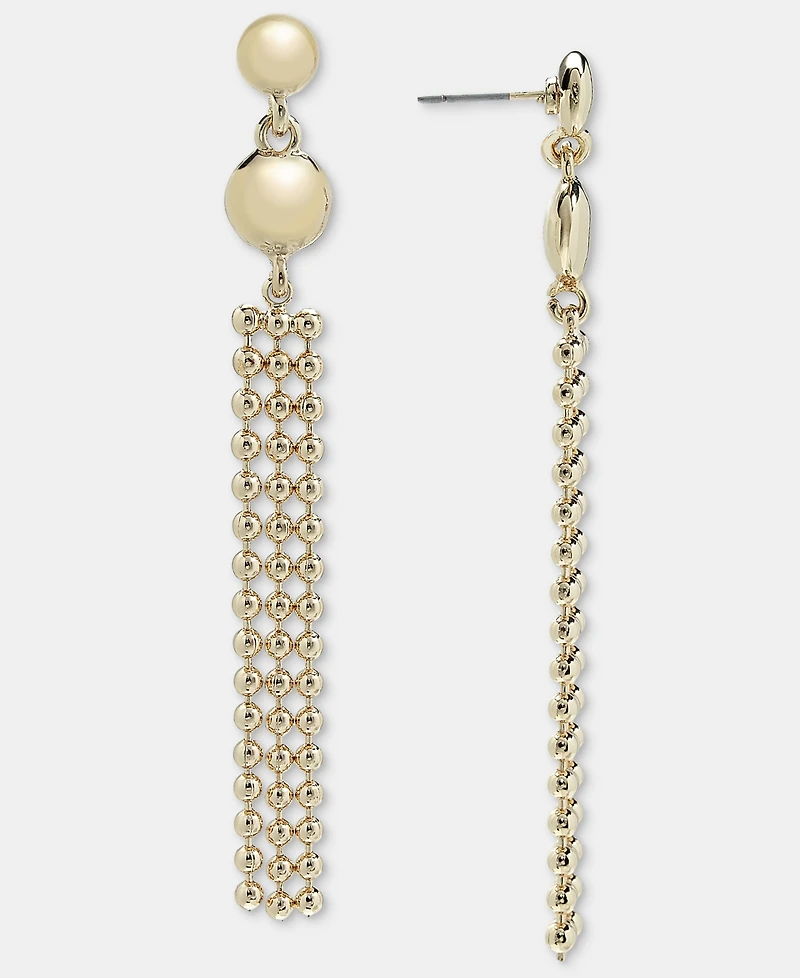 Anne Klein Beaded Linear Drop Earrings
