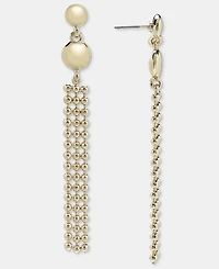 Anne Klein Beaded Linear Drop Earrings