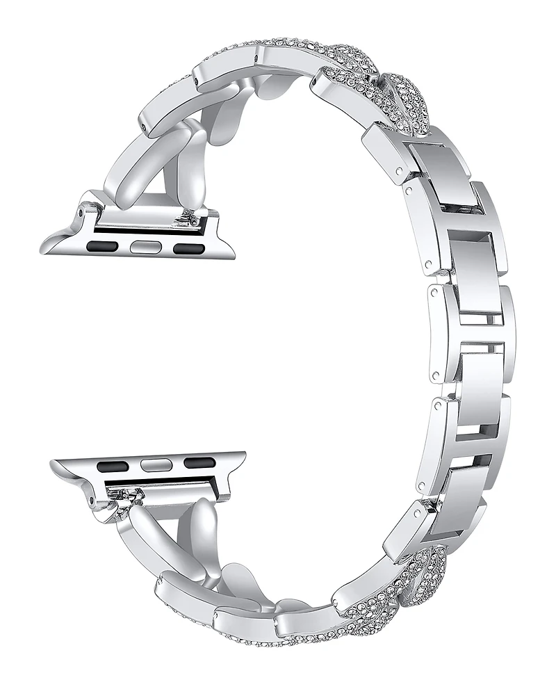 Posh Tech Valentina Stainless Steel and Rhinestone Band for Apple Watch