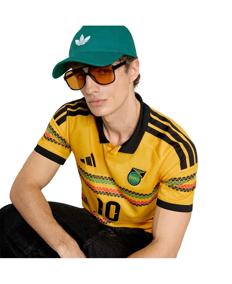 Adidas Men's Yellow Jamaica National Team Bob Marley Home 10 Replica Jersey