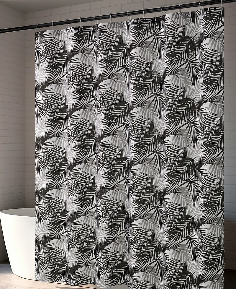 Creative Home Ideas Havanna Palm 13-Pc. Fabric Shower Curtain Set