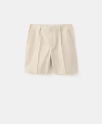 Mango Men's Regular-Fit Cotton-Linen 9.37" Bermuda Shorts