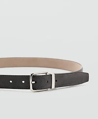 Mango Men's Reversible Suede Leather Belt
