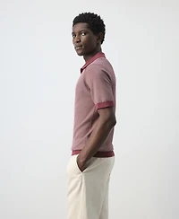 Mango Men's Combined Knit Polo Shirt
