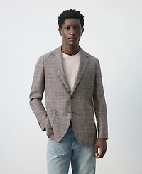 Mango Men's Prince Of Wales Check Blazer