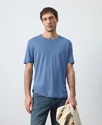 Mango Men's Linen Slim-Fit T-Shirt