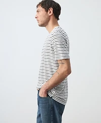Mango Men's Striped Slim-Fit Linen T-Shirt