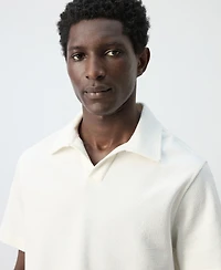 Mango Men's Regular-Fit Textured Polo Shirt