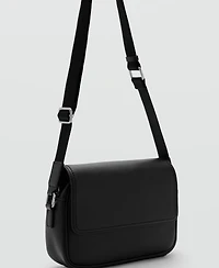 Mango Men's Leather Strap Bag