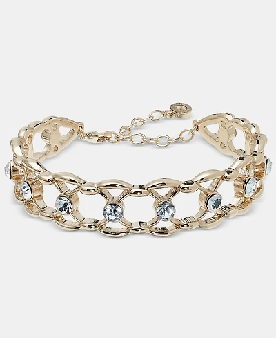 Anne Klein Crystal Openwork Cuff Bracelet