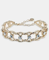 Anne Klein Crystal Openwork Cuff Bracelet