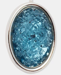 Anne Klein Silver-Tone Blue Stone Drop Earrings