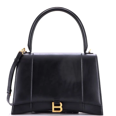 Pre-Owned Balenciaga New Medium Hourglass Top Handle Bag Leather