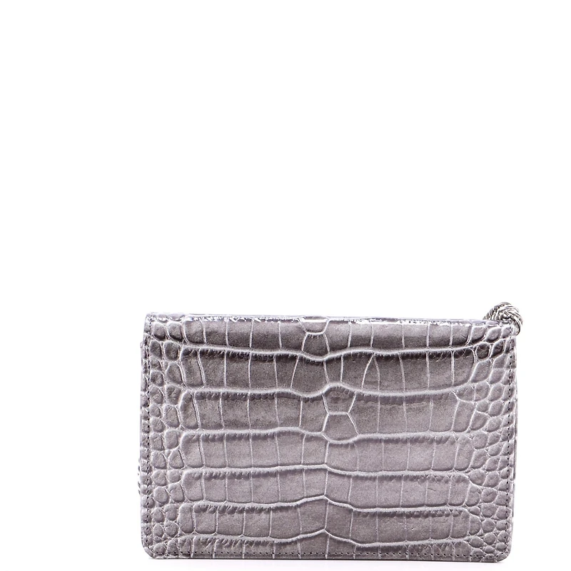 Pre-Owned Balenciaga Small Bb Chain Round Shoulder Bag Embossed Leather