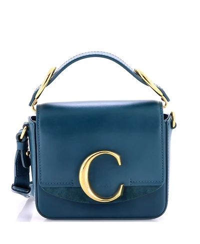Pre-Owned Chloe Mini C Flap Bag Leather