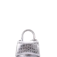 Pre-Owned Balenciaga Xs Hourglass Top Handle Bag Embossed Leather