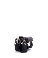 Pre-Owned Prada Buckle Pocket Crossbody Bag Spazzolato Leather and Tessuto
