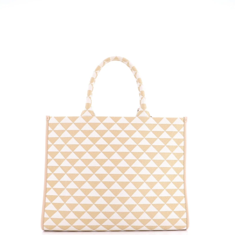 Pre-Owned Prada Large Symbole Shopper Tote Jacquard