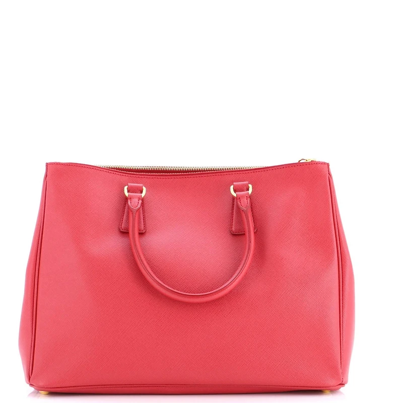 Pre-Owned Prada Large Double Zip Lux Tote Saffiano Leather
