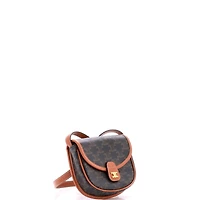 Pre-Owned Celine Mini Besace Flap Bag Triomphe Coated Canvas