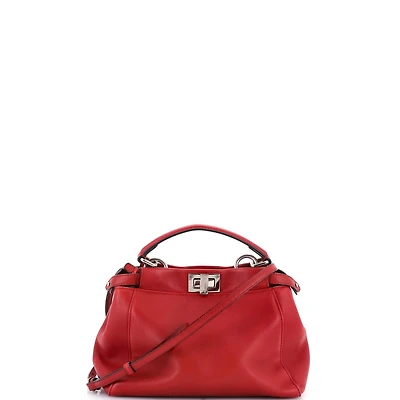 Pre-Owned Fendi Mini Peekaboo Bag Leather