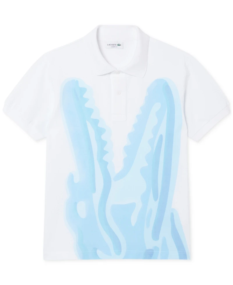 Lacoste Men's Cotton Classic-Fit Printed Pique Polo Shirt
