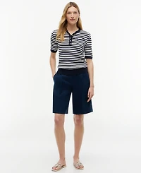Tommy Hilfiger Women's Henley Neck Cotton Sweater