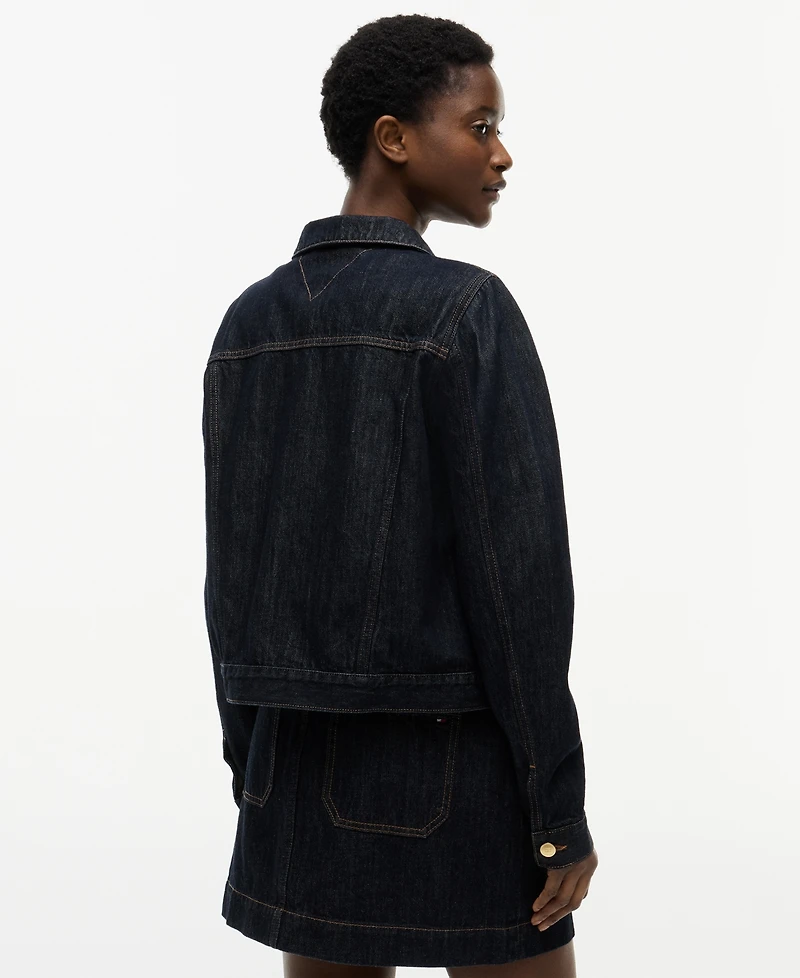 Tommy Hilfiger Women's Cotton Collared Denim Jacket