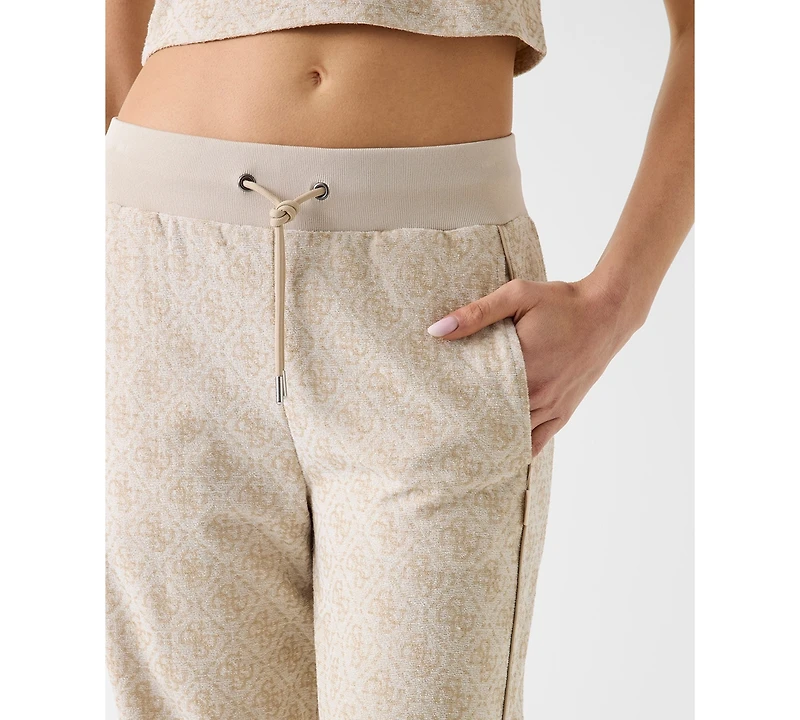 Guess Women's 4G All Over Jacquard Wide-Leg Pants