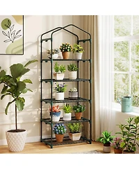 Gouun 75 in. Portable Mini Greenhouse with 5 Wire Shelves