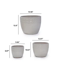 Clihome Handmade Ceramic Planter Set of 3