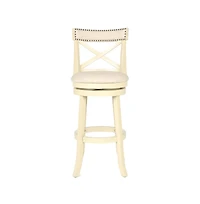 New Classic Furniture York 29" Wood Bar Stool with Fabric Seat