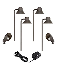 John Timberland 24 High Outdoor Landscape Path and Spot Light Kit Porch with Transformer and Cable Led Bulb Finish