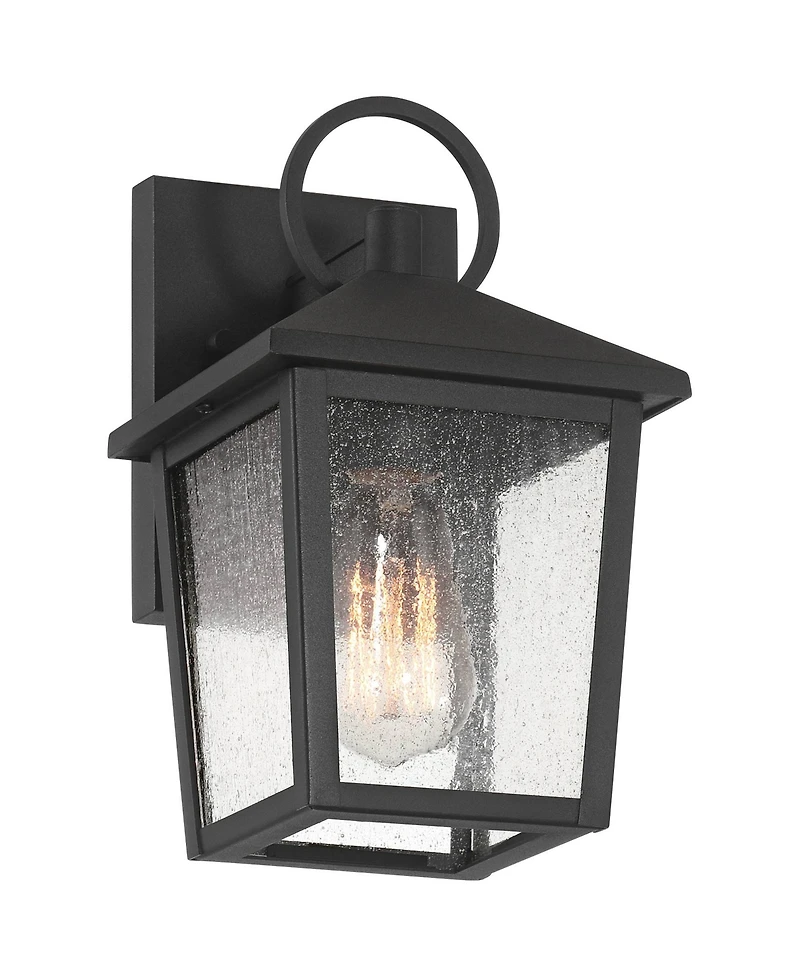 John Timberland Westmont High Modern Outdoor Wall Light Fixture Mount Porch House Set of 2 Sand Aluminum Glass Shade