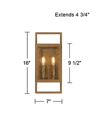 Possini Euro Design Possini Euro Jerry Aged Brass 2Lt Marine Grade Outdoor Wall Light