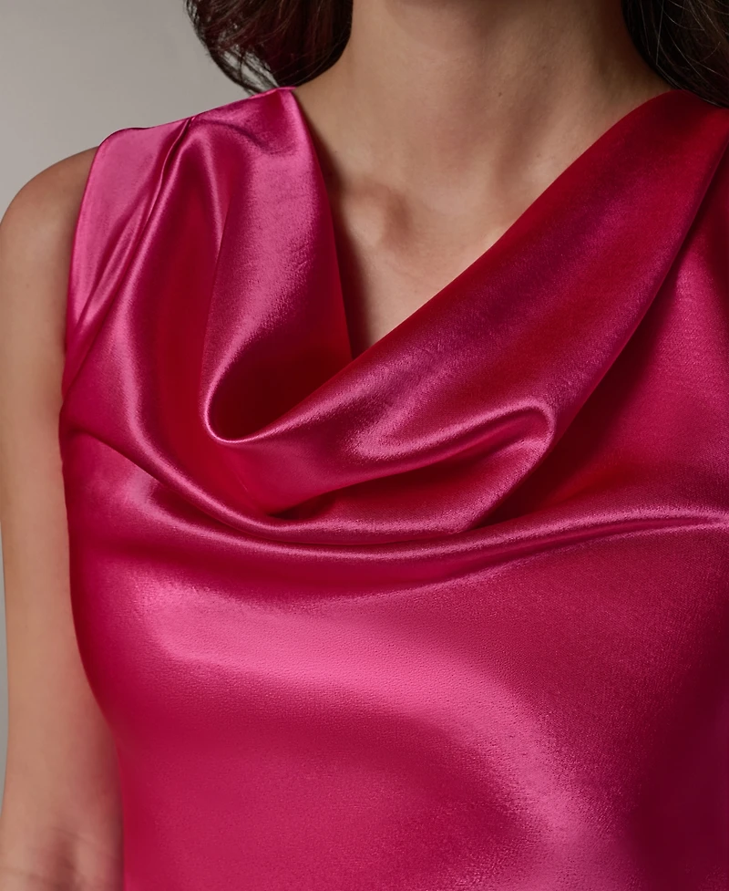 Donna Karan New York Petite Sleeveless Cowl Neck Ball Gown
