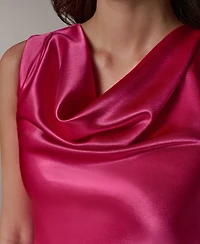 Donna Karan New York Petite Sleeveless Cowl Neck Ball Gown