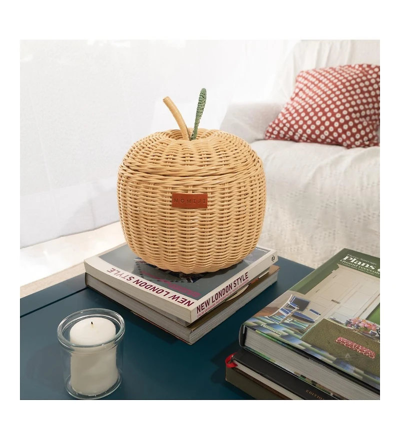 Momiji Apple Handcrafted Rattan Storage Basket